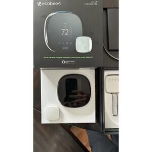 ecobee 4 Smart Thermostat with Room Sensor and Built-in Amazon Alexa